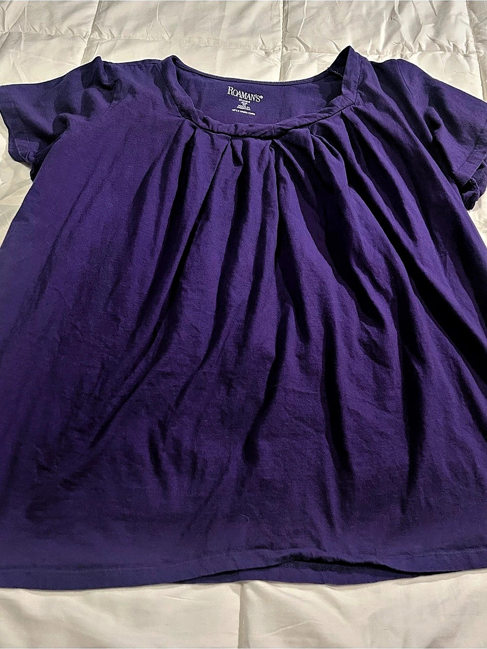 Roaman's 07-2148-0 Purple Cotton Tunic Size 2X/28